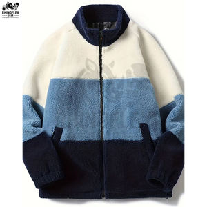 Chaqueta de invierno para hombre con diseño gráfico personalizado OEM, chaqueta de piel de oveja teñida lisa, chaquetas de cuero para hombre, chaqueta Sherpa. - Product Image 4