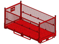 Jaula de Almacenamiento de Malla de Aluminio Vercox, Apilable, con Puertas con Pestillos, Galvanizada en Caliente, Ensamblada