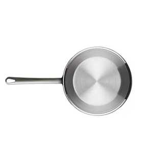 Poêle à frire en acier inoxydable de qualité commerciale, non revêtue, à fond plat, compatible induction, ustensile de cuisine - Product Image 4