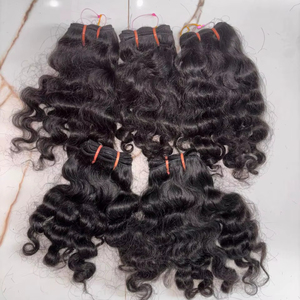 Extensiones de Cabello de Templo Indio 100% Virgen Natural en Trama, Precio Directo de Fábrica al Por Mayor - Product Image 1