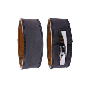 เข็มขัดยกน้ำหนักหนังวัวแท้แบบปรับได้ พร้อมตัวล็อคแบบคันโยก กันลื่น รองรับหลังและเอว สำหรับเพาเวอร์ลิฟติ้ง - Product Image 5