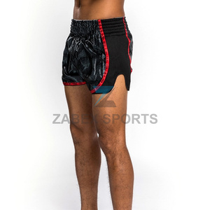 Pantalones Cortos de Muay Thai y MMA de Primera Calidad, Personalizados, Ligeros, Transpirables, de Secado Rápido, en Tela de Poliéster/Spandex/Algodón - Product Image 3