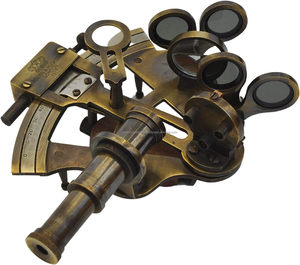 Antiguo 4 "Kelvin & Hughes London 1917 Sextant Latón náutico con caja de madera hecha a mano Producto artesanal de metal - Product Image 3
