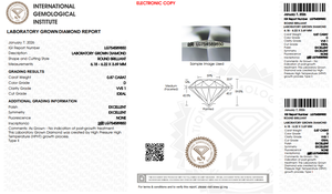 Bague solitaire en diamant de laboratoire certifié IGI, D VVS1, coupe excellente, 0,87 carat, diamant véritable provenant d'un fabricant fournisseur - Product Image 2