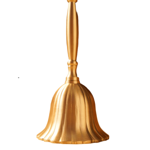Cloche à main traditionnelle en laiton artisanale pour la prière Pooja, la décoration de table de mariage et de Diwali, à prix de gros - Product Image 5