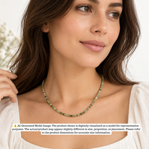 Collar Unisex con Cuentas Ajustables Hechas a Mano, Chapadas en Oro de 18K y Plata de Ley 925, con Forma de Rondelle Facetada Ojo de Gato, Regalo de Boda - Product Image 4