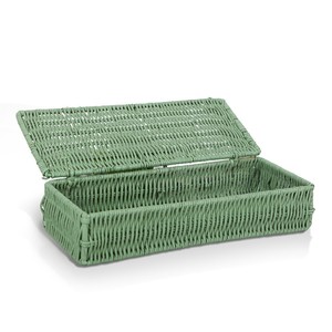 Boîtes décoratives polyvalentes en rotin pour rangement de tiroirs de bureau, fournisseur de paniers tissés à la main - Product Image 1