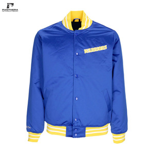 Veste de baseball en satin la plus vendue, personnalisable, de haute qualité, couleur unie, logos brodés, 100% polyester, veste bomber en satin - Product Image 1
