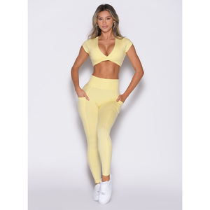 women yoga <b>set</b> high waist leggings sports bra seamless breathable stretch fitness workout gym wear activewear <b>set</b> - Product Image 1