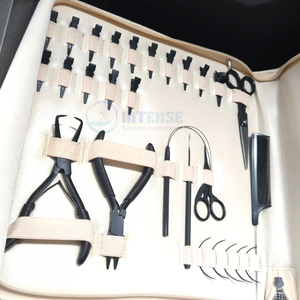 Professional Stainless Steel Hair <b>Extension</b> Tools Kit Salon Use Lightweight Reusable Pliers Pulling Needle Loop Tool <b>Beads</b> Micro - Product Image 5