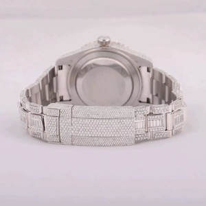 Luxury Men's 41 mm Sport <b>Watch</b> Iced Dial Big Moissanite Diamonds Custom Logo Stainless Steel Case Quartz Hip Hop Collection ETA - Product Image 4