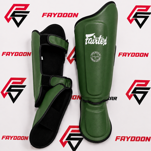 สนับแข้งมวยไทยหนังวัวแท้สีม่วง ดีไซน์โค้งรุ่นใหม่ Fairtex ผลิตด้วยมือ - Product Image 6