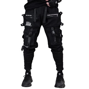 Mens Loose Fit Cargo Pants Multi Pocket Utility Style Casual Streetwear <b>Trousers</b> for Modern Fashion and Comfort - Product Image 3
