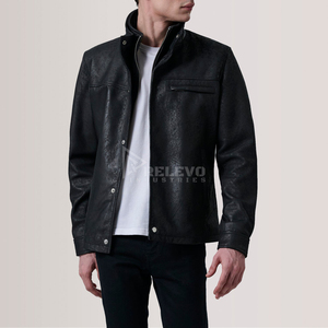 Waterproof <b>Men</b>’s Leather <b>Jacket</b> Fleece Lined Winter Thermal Faux Leather Coat Outdoor Workwear Hooded Windbreaker <b>Plus</b> <b>Size</b> 5XL - Product Image 1