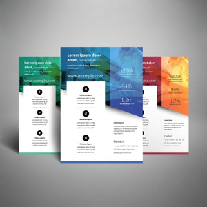 Plantilla de Diseño de Folletos Modernos con Diseño Geométrico y Tipografía Profesional para Uso en Marketing Empresarial - Product Image 4