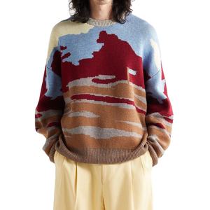 Suéteres de Punto para Hombre de Alta Calidad, Personalizados con Logotipo de Moda, de Algodón, Holgados y de Gran Tamaño, con Diseño Jacquard - Product Image 1