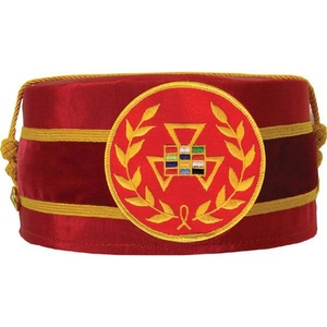 Casquette de Grand Prêtre du Chapitre Royal Arch, broderie rouge à la machine - Product Image 5