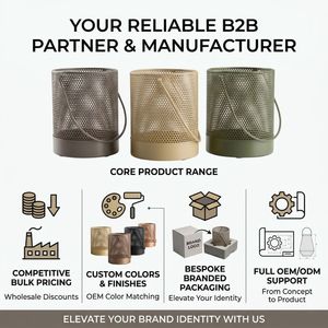 Farol de metal minimalista personalizado al por mayor, con asa, de hierro, con recubrimiento en polvo de <span class=keywords><strong>color</strong></span>, estilo huracán - Product Image 3