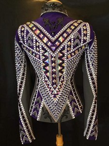 Luxury <b>Rhinestone</b> Western Showmanship <b>Jacket</b> for Cowgirl Horse Show Rodeo Competition Wear Eco-Friendly Lightweight Quick Dry - Product Image 2