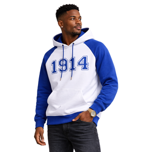 Sweat à capuche en chenille Sigma 1914, vêtement de fraternité grecque avec patch en chenille classique, confort premium et coupe élégante - Product Image 3