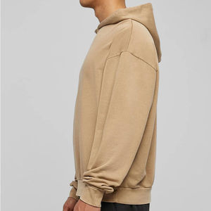 Sudadera con Capucha Extra Grande Beige para Hombre, Sudadera con Capucha Minimalista, Informal, de Manga Larga, Estilo Urbano - Product Image 2