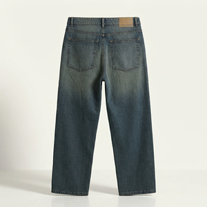 Pantalones Vaqueros Casuales de Pierna Ancha para Hombre, 99.5% Algodón, 0.5% Elastano, Cintura Media, Acabado Lavado, Comodidad Premium, Marca Privada - Product Image 2