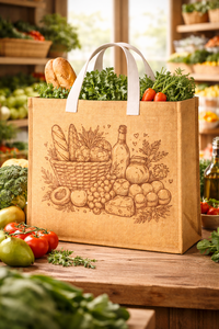 Eco Friendly Jute Beach Tote Bag Printed Grocery Design Reusable Tote Natural Fiber Custom Logo Wholesale - Product Image 2