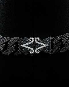 Chaîne cubaine personnalisée 16 mm noire en argent sterling 925, monochrome, entièrement pavée de pierres, pour homme, vente en gros, prix d'usine B2B, fournisseur - Product Image 2