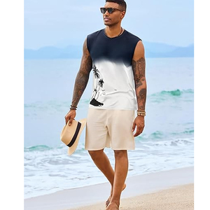 เสื้อกล้ามพิมพ์ลายต้นปาล์มสำหรับผู้ชาย - Product Image 5