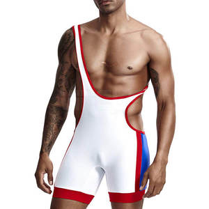 Combinaisons de lutte unisexes pour adultes de haute qualité avec logo personnalisé, en tissu extensible à séchage rapide en spandex, ajustées - Product Image 5