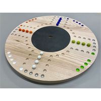 Jeu de société Jackaroo en bois personnalisé, ensemble de luxe rond en bois, jeu de cartes à billes pour 4 joueurs, jeux de stratégie familiaux et de fête