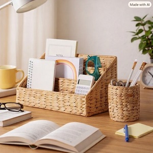 Support de Rangement Moderne en Bambou et Rotin Écologique Non Pliable pour Magazines et Crayons – Idéal pour la Maison et l'Hôtel – Durable – Vente en Gros - Product Image 5