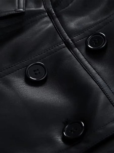 Abrigos Largos de Piel de Oveja de Última Moda para Mujer, Chaquetas de Cuero de Ante Vacuno al por Mayor, Abrigo de Cuero Genuino Personalizado para Mujer - Product Image 3