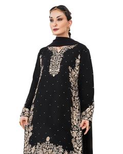 Ensemble Salwar Suit à Coupe Droite Multicolore avec Dupatta Assorti, Modèle Chic pour Femmes Musulmanes, Robe de Fête pour Eid Ramzan, Surat - Product Image 1
