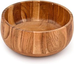 Bols en bois rustiques écologiques faits à la main pour les fêtes, les salades de fruits, les soupes, la vaisselle de service avec un design unique par la collection Handmade - Product Image 6