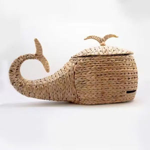 Cesta de Lavandería Ecológica Hecha a Mano con Forma de Ballena, Cesta de Almacenamiento de Juguetes con Forma de Animal para Bebés - Product Image 4