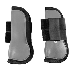 Botas Protectoras para Caballos, de Cuero y Neopreno, con Cierre de Hebilla, Soporte Duradero para Terapia Ecuestre y Uso Hípico - Product Image 5