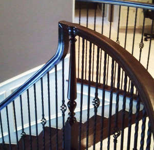 Solid Wood Handrail End Cap 6010 Traditional Design <b>Wall</b>-<b>Mounted</b> Stair <b>Railings</b> Paintable Finish - Product Image 6
