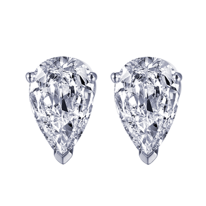 Pendientes Clásicos de Plata de Ley 925 Chapados en Oro con Moissanita para Mujer, Aspecto de Diamante Brillante, Corte Excelente, Joyería Fina - Product Image 1