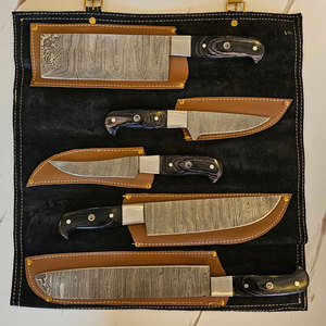 Ensemble de couteaux de cuisine en acier Damas de luxe, couteaux de chef de qualité professionnelle, design élégant et pur, outil de cuisine durable et longue durée - Product Image 3