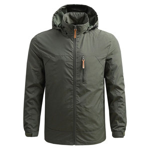 Chaqueta Cortavientos Anorak con Capucha Personalizada para Hombre, Estilo Casual de Primavera, Cierre de Cremallera 1/4, Nailon Impermeable, Repelente al Agua, Ligera, para Exteriores - Product Image 1