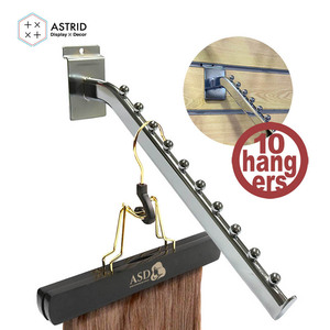 35CM 10 balls Garment rack slatwall slat <b>wall</b> slopped <b>display</b> clothes arm for store clothing <b>display</b> - Product Image 6