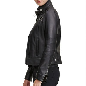 Chaqueta de Cuero Estilo Bomber para Mujer, Ecológica, Transpirable, para la Temporada de Invierno - Product Image 3