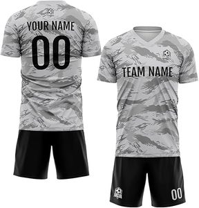 ชุดฟุตบอลดีไซน์ล่าสุด 100% โพลีเอสเตอร์ สไตล์ใหม่ ชุดมืออาชีพสำหรับผู้ใหญ่ คุณภาพพรีเมียม สีสั่งทำได้ แห้งเร็ว - Product Image 5