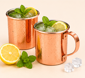 Juego de Tazas Moscow Mule de Cobre Puro con Diseño Atractivo, Acabado Pulido, Tazas para Cócteles con Asas Ergonómicas para Fiestas en Casa o Bares - Product Image 3
