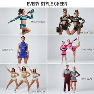 ชุดยูนิฟอร์มเชียร์ลีดเดอร์แบบซับลิเมชั่น แห้งเร็ว ระบายอากาศได้ดี สำหรับทีมและโรงเรียน - Product Image 5