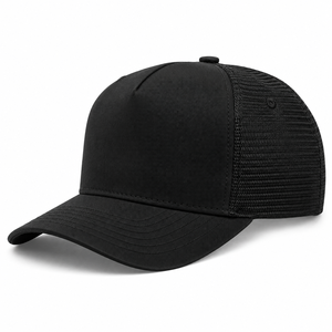 Custom Trucker <b>Hat</b> 5-Panel Mesh Back Breathable Polyester Cotton Embroidery Logo Front Panel Adjustable Fit Unisex Casual <b>Cap</b> - Product Image 3