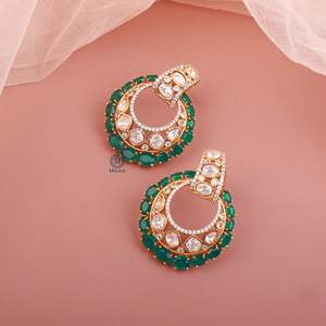 Prachi Moissanite Designer Fashion Stud Earrings - Product Image 5