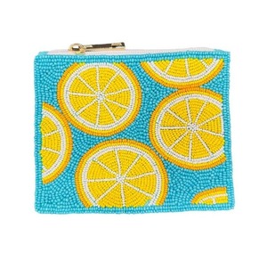 Pochette cosmétique à fermeture éclair avec motif de bonbons perlés, petite, portable, style adorable - Product Image 2