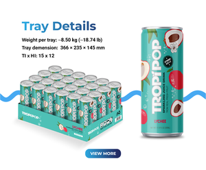 Bebida Carbonatada Sin Azúcar Tropipop de 330 ml, Jugo con Gas de Limón, Lichi y Naranja, Muestra Gratis, Diseño OEM Disponible, Venta al Por Mayor - Product Image 5